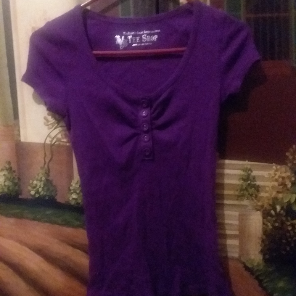 Purple V Tee Shop Shirt